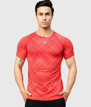 Fuaark - Red Polyester Slim Fit Men's Sports T-Shirt ( Pack of 1 )