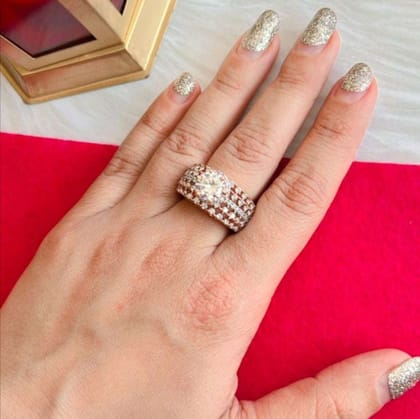 vs sterling silver cocktail ring 071-9