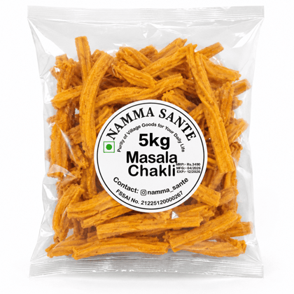 Masala Chakli, Spicy Chakli, Kara Chakli, Masala Murukku, South Indian Chakli 5kg