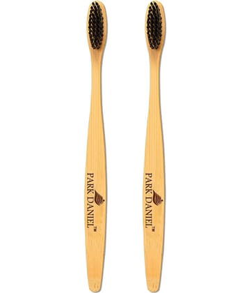 Park Daniel  Charcoal Toothbrush Toothbrush Pack of 2