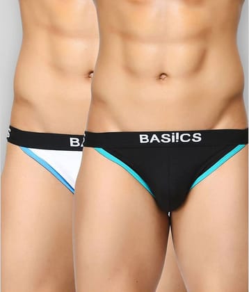 BASIICS By La Intimo Pack of 2 Cotton Briefs For Men's ( Multicolor )
