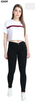 MM21 GA04 Women's Black Skinny Jeans MM21 GA04 Women's Black Skinny Jeans