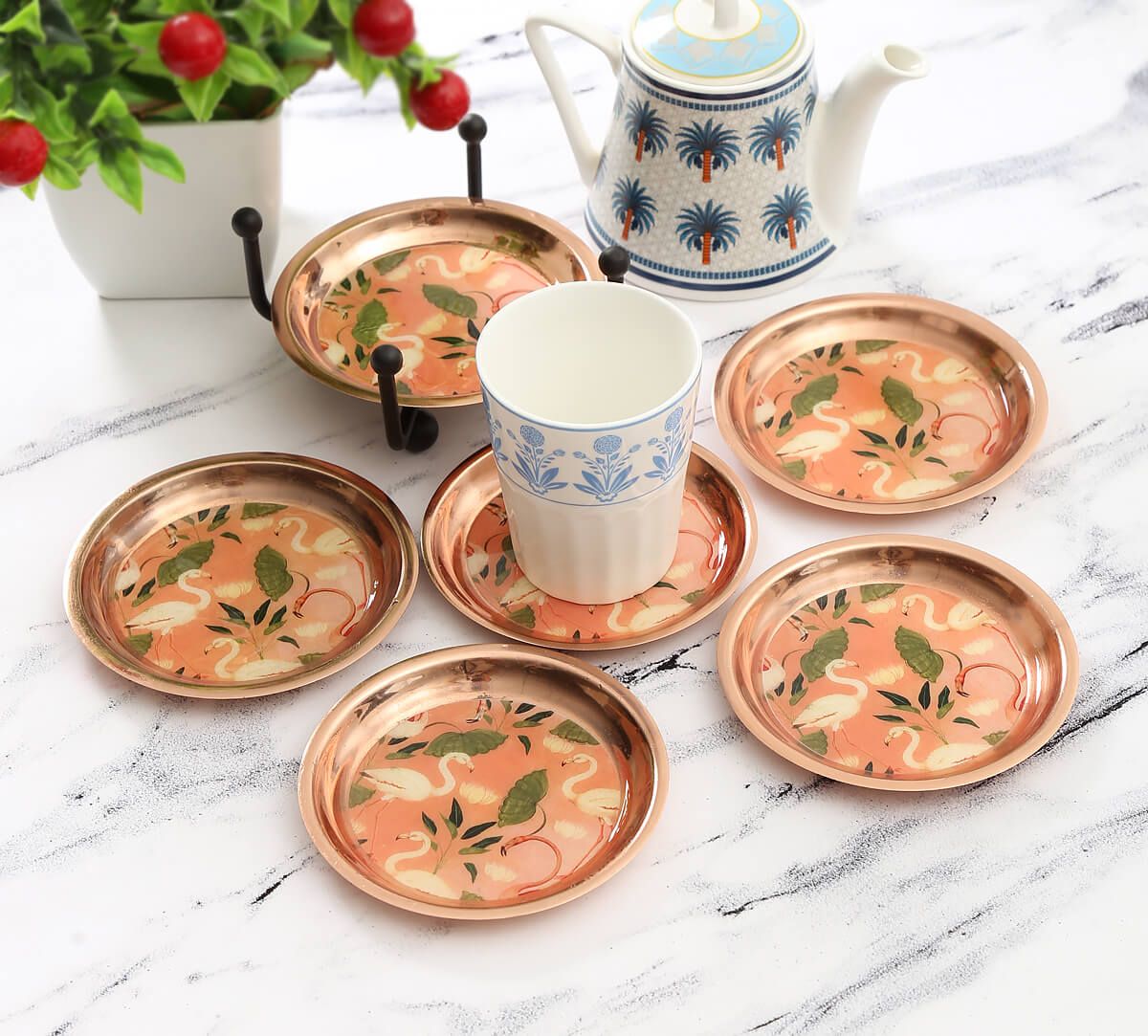 India Circus Harmony With Nature Coaster Set Of 6