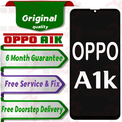 Oppo A1k Combo LCD with Touch Screen for A1k  Black (display glass combo folder).