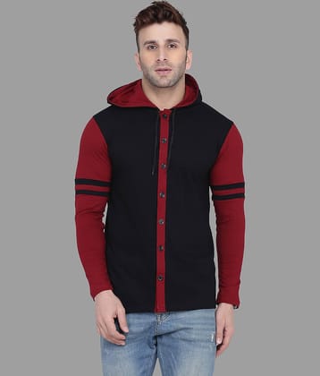 Tfurnish Cotton Blend Maroon Solids T-Shirt