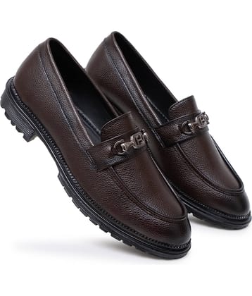 SHUAN Brown Men's Oxford Formal Shoes