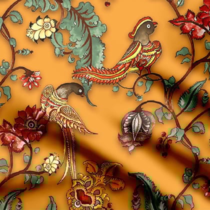 Yellow shuka Kalamkari-Poly Canvas