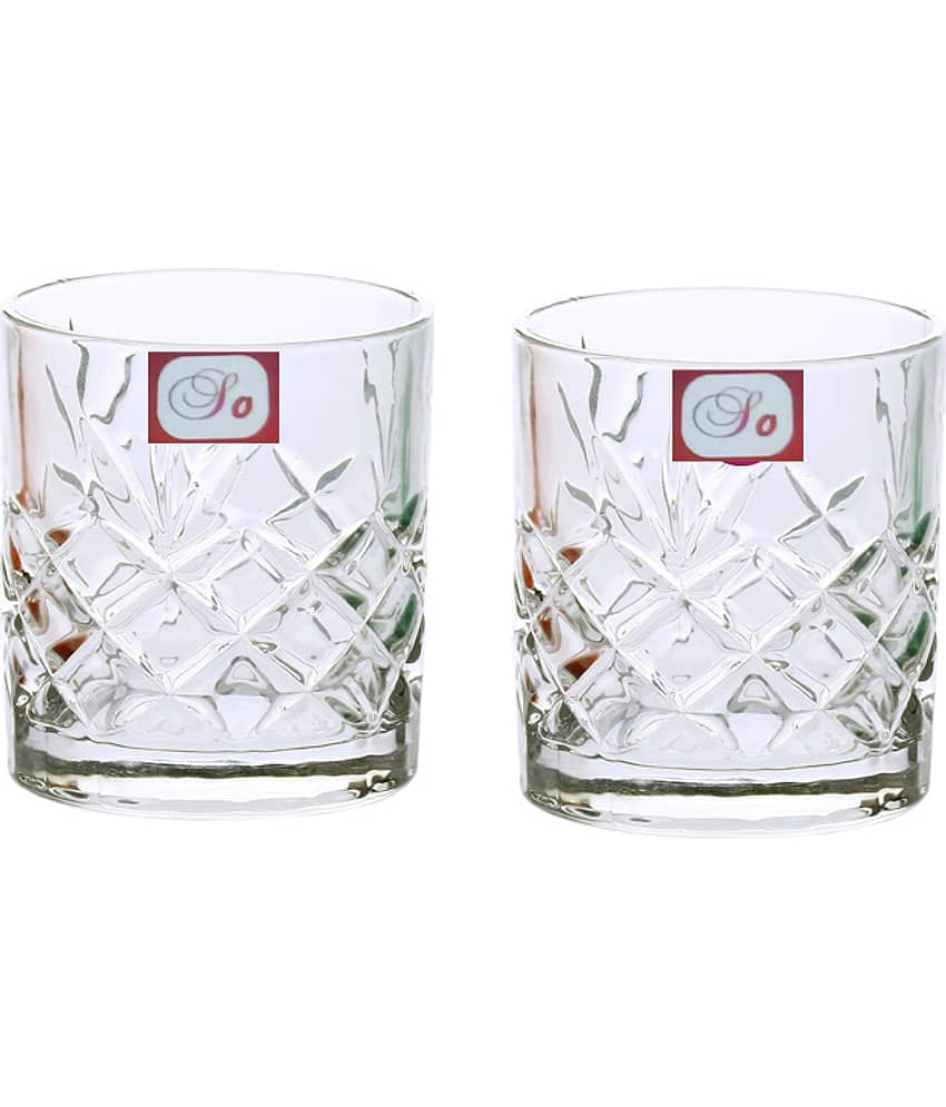 Somil Whisky  Glasses Set,  200 ML - (Pack Of 2)