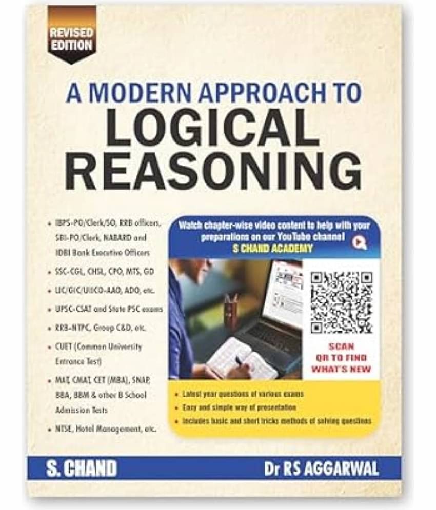 R.S. Aggarwal 2025-26 EDITION A Modern Approach to Logical Reasoning For Competitive Exam 2025 (Revised Edition Book)