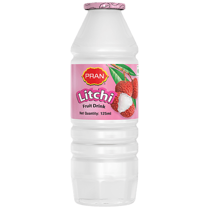 Pran Litchi Fruit Drink - Made From Pulp, Helps Fight Heart Disease & Diabetes, 125 Ml