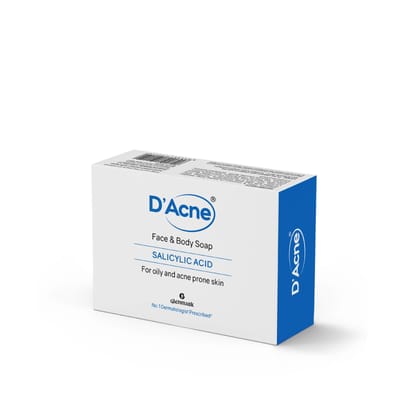 D'Acne Soap | Controls Excess Sebum | Body & Face Soap For Acne-Prone And Oily Skin | Reduces Inflammation And Painful Red Bumps | Skin Feels Soft & Supple | 75 Gm D'Acne Soap | Controls Excess Sebum | Body & Face Soap For Acne-Prone And Oily Skin | Redu