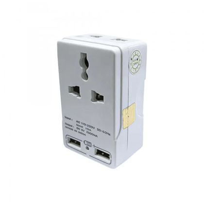 Spike 2+2 Mulktipurpose Conversion Plug | 10 Amp Socket With USB port | Heavy Duty Multi Plug Extension Cord for Office, Home Spike 2+2 Mulktipurpose Conversion Plug | 10 Amp Socket With USB port | Heavy Duty Multi Plug Extension Cord for Office, Home