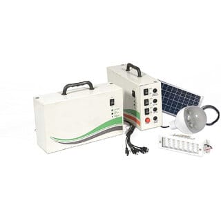 SOLAR UNIVERSE INDIA Solar Home Lighting System with LED Bulbs and Mobile Charging - (Multicolour, Mixed Material and 6-Watt) Solar Light Set
