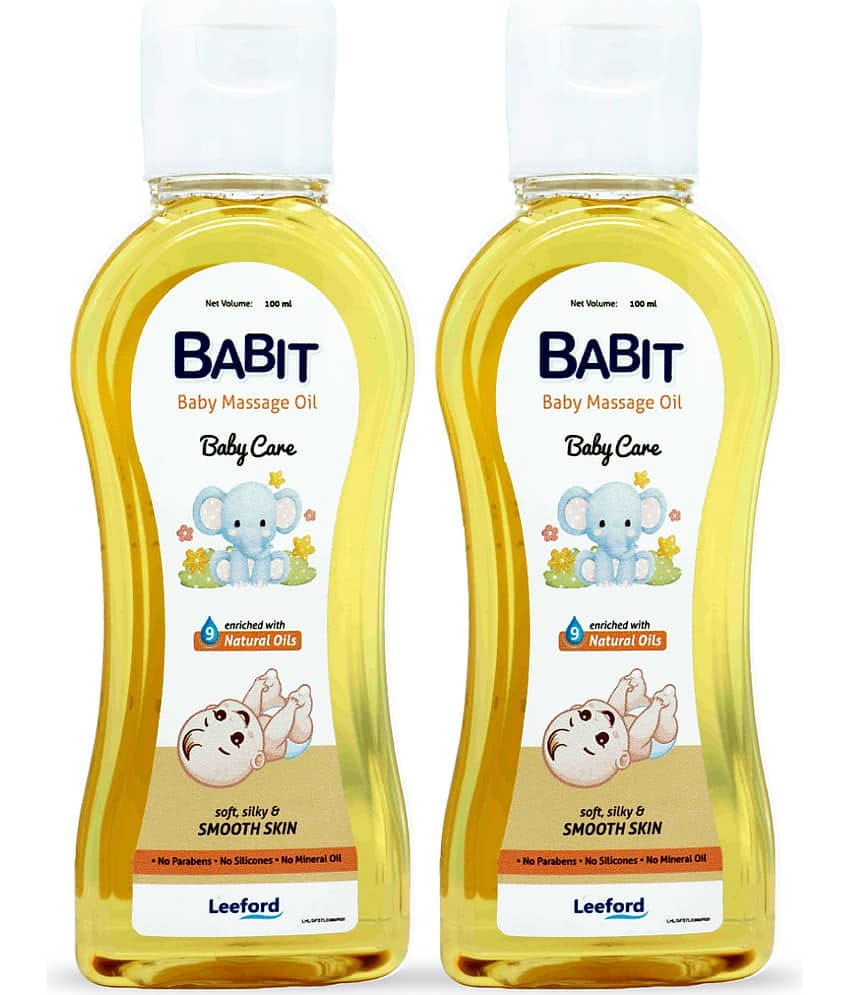 Babit Soothing Baby Massage Oil With 9 Natural Oils Free from Mineral Oil 100ml ( Pack of 2 )