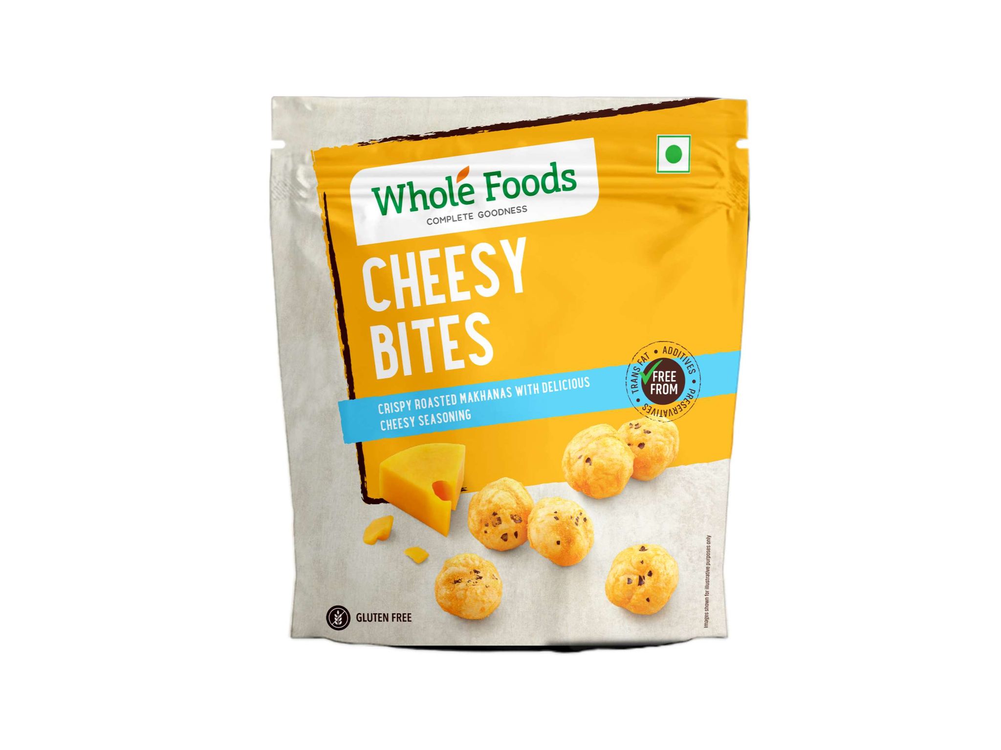 Whole Foods Crispy Roasted Makhanas | Cheesy Bites - 40G