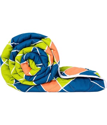 DIVINE CASA Microfiber Geometric Single Comforter ( 230 x 140 ) Pack of 1 - Green