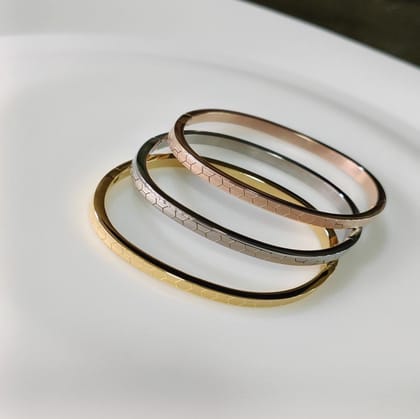 Set of Three Stainless Steel Unisex Kada- STKD 4133