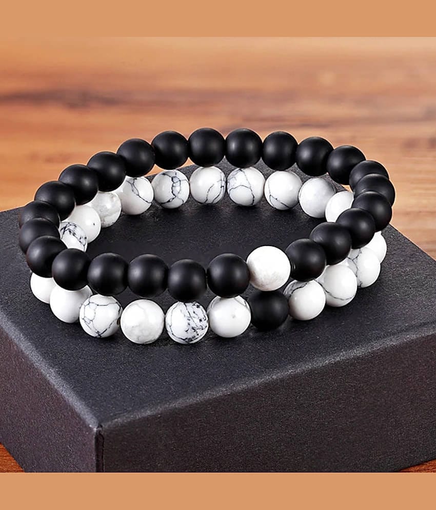 FASHION FRILL Black Bracelet ( Pack of 2 )