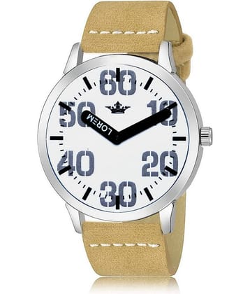 Lorem - Camel Leather Analog Men's Watch