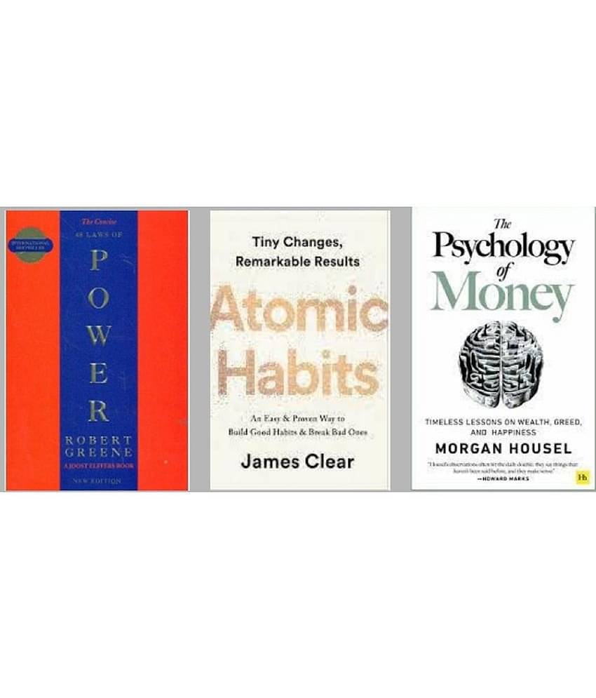 The Concise 48 Laws Of Power + Atomic Habits + The Psychology of Money