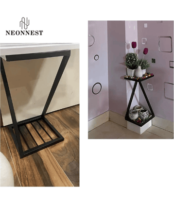 Neonnest Black Metal Planter Stand ( Pack of 1 )