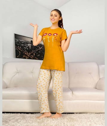 DAYAKU Hosiery Night Dress - Yellow Single