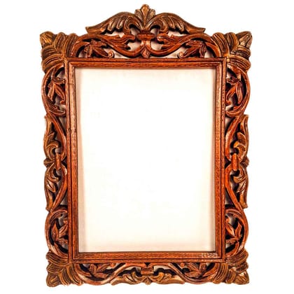 Wooden Frame Wall Hanging| Decorative Hand Carved Frames Wall Mount - for Paintings & Mirrors, Home, Wall Decor, Living room, Entrance Decoration & Gifts - 22 Inch-Design 1