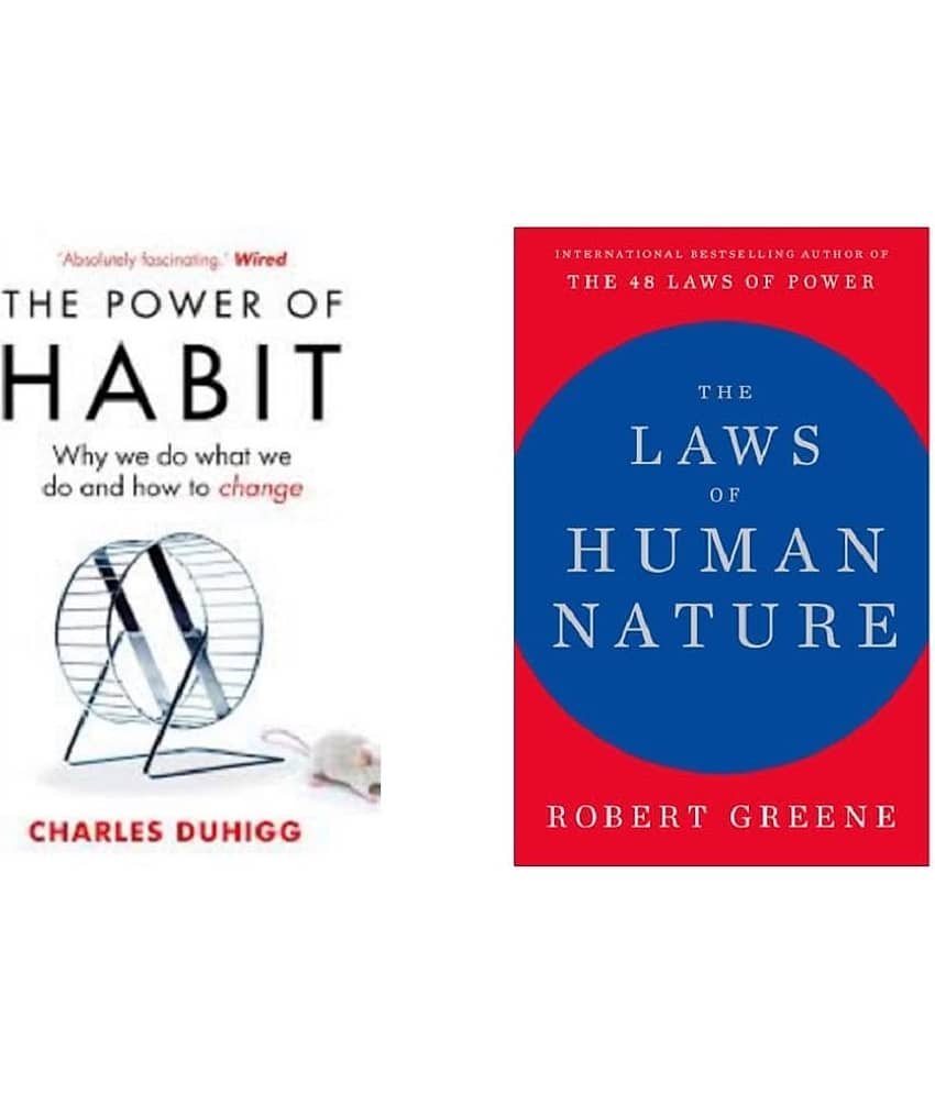 ( Combo Of 2 Pack ) Power Of Habit The: Why We Do What We Do & The Laws of Human Nature English Paperback Book By ( Charles Duhigg , Robert Green )
