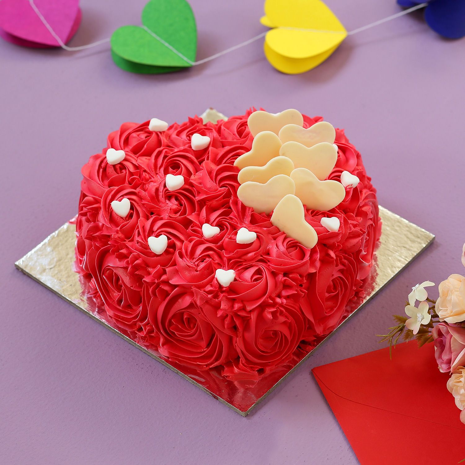 Heart Shaped Love Chocolate Cake Half Kg