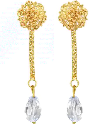 VIVASTRI Golden Drop Earrings ( Pack of 1 )