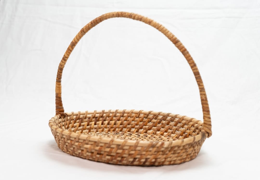 Handmade Oval Cane Basket