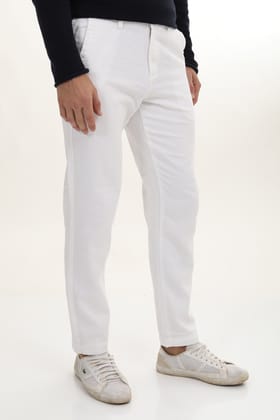 Zion - Cotton Comfort Trouser - White-M-32 / WHITE