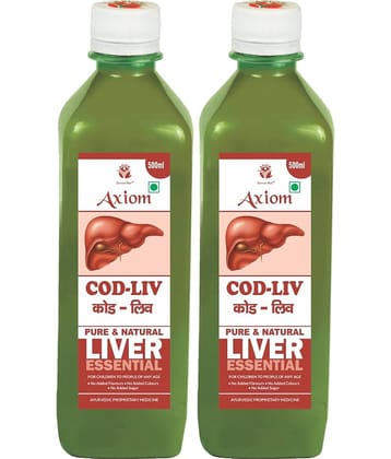 Axiom Cod-Liv 500ml (Pack of 2) | 100% Natural WHO-GLP,GMP,ISO Certified Product