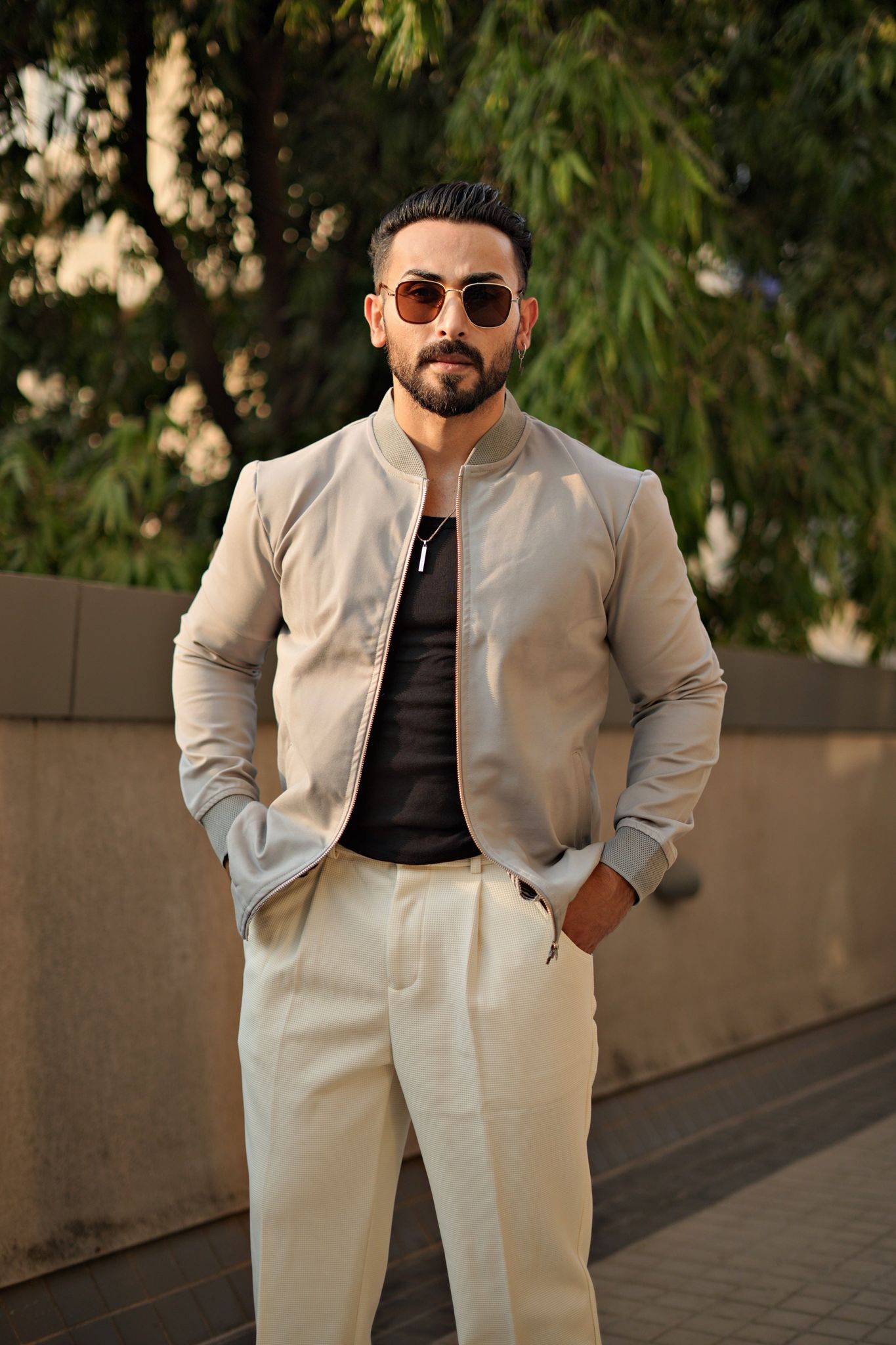 Astro 88 Bomber Jacket-Medium / Sand Stone Beige / Astro 88 Bomber jacket