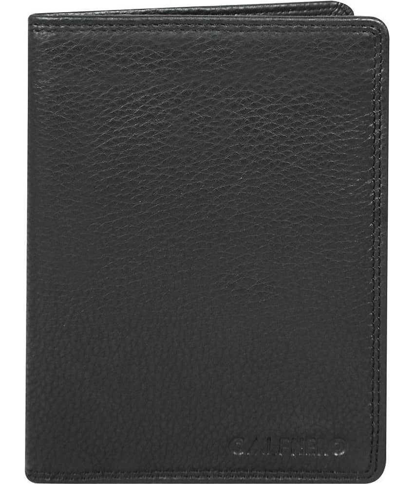 Calfnero Leather Black Passport Holder