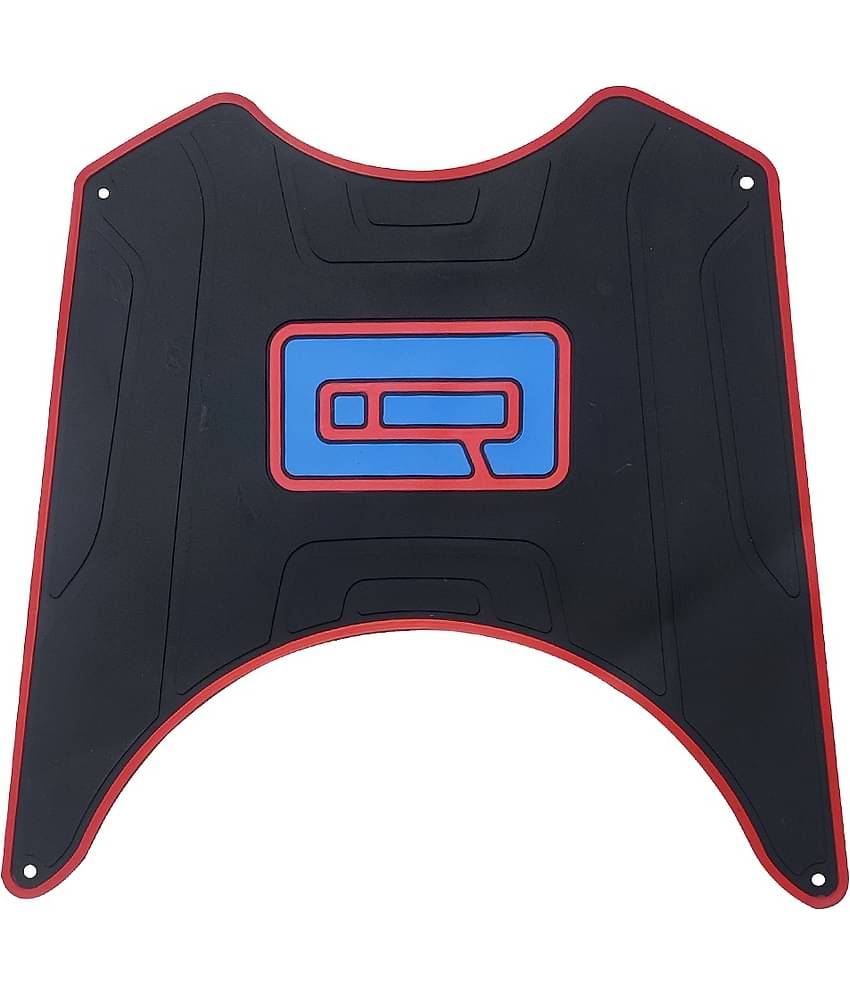 AUTOXYGEN Anti skid Scooter/Scooty Foot Mat Rubber Floor Mat Accessories for IQube (Black, Blue & Red)