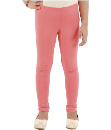 Kids Cave Pack of 1 Girls Cotton Blend Leggings ( Orange )