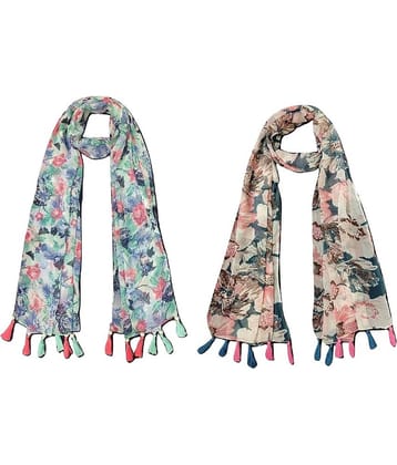 stolevilla Multi Printed Poly Cotton Yarn Stoles