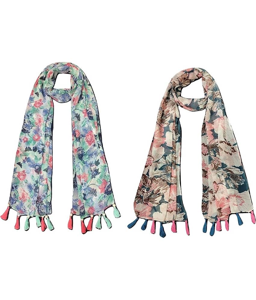 stolevilla Multi Printed Poly Cotton Yarn Stoles