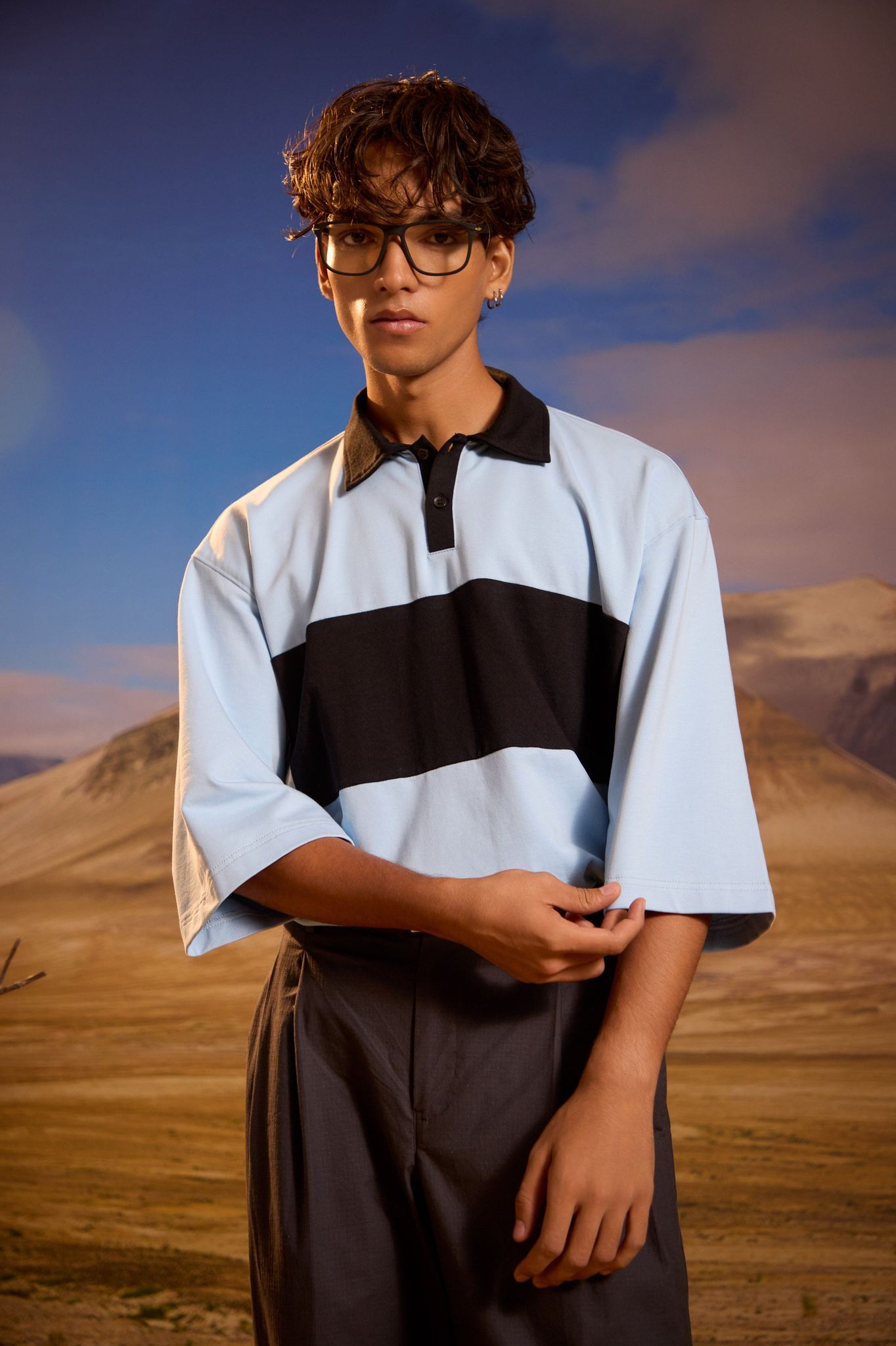 Boxy Polo Shirt-XS