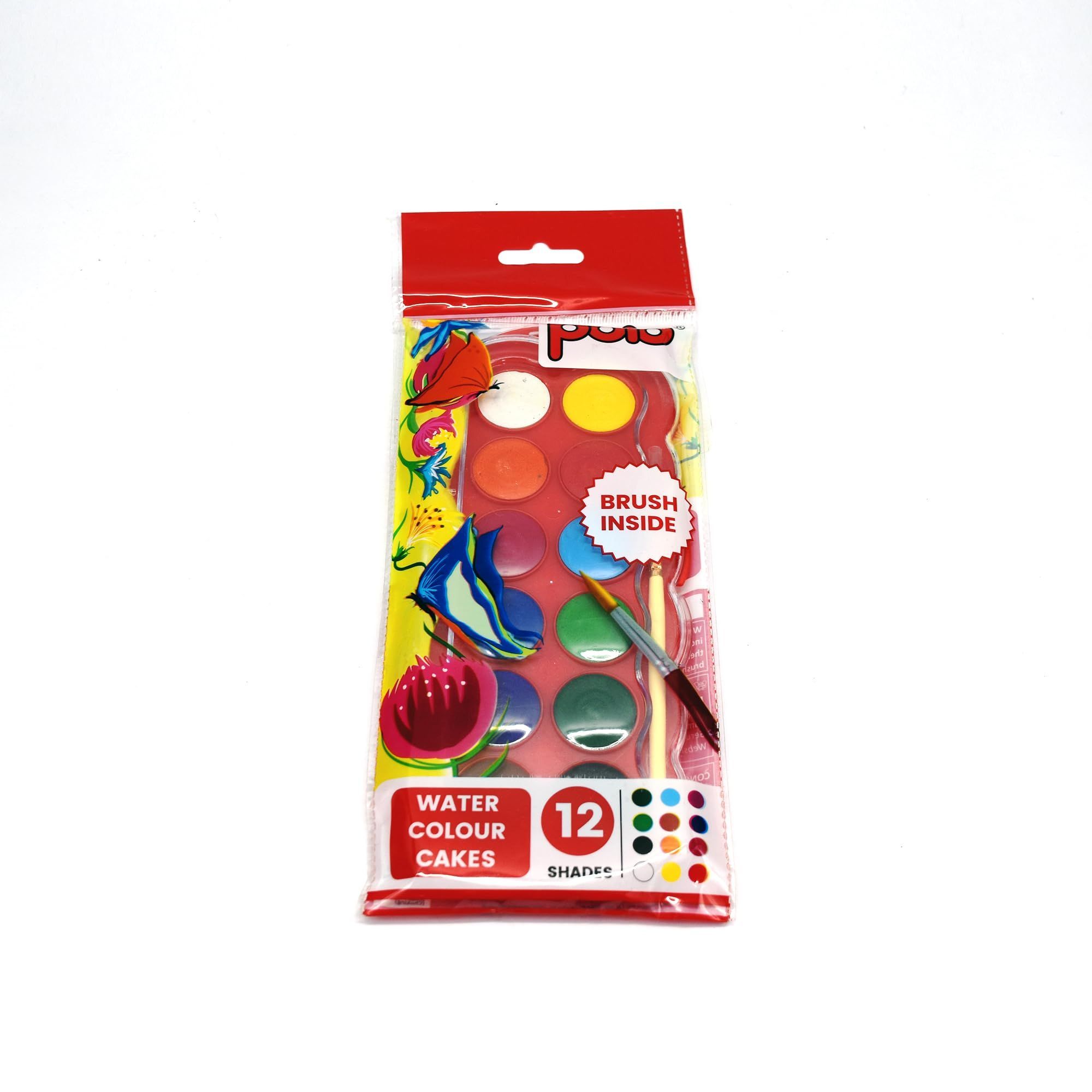 polo Water Color Cake Set 12 Shades (20mm) Non-Toxic, Easy-to-Use Watercolors for Painting, Art Projects, and School Supplies Perfect for Kids and Adults