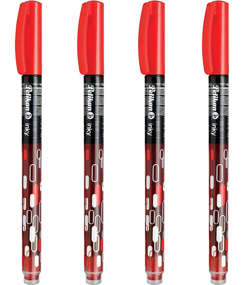PELIKAN INKY FELT TIP PEN (RED) PACK OF 3
