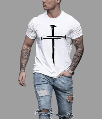 attitude start of fashion Pack of 1 Polyester Regular Fit Men's T-Shirt ( White )
