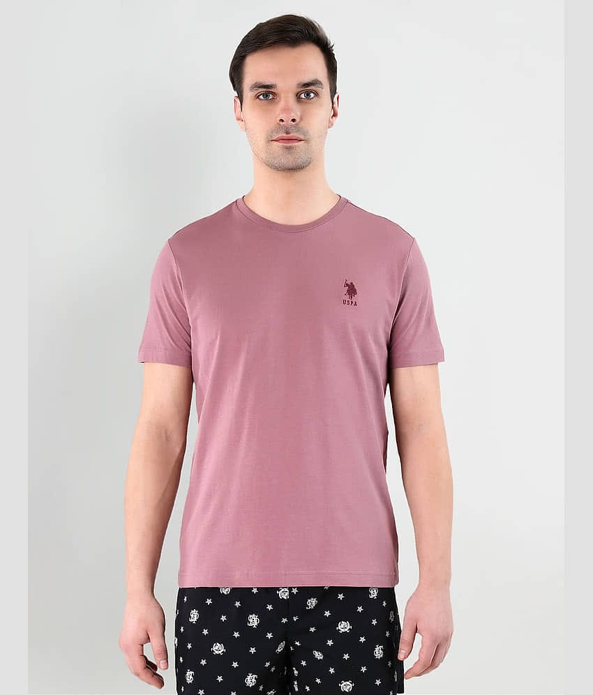 U.S. Polo Assn. Cotton Regular Fit Solid Half Sleeves Men's T-Shirt - White ( Pack of 1 )