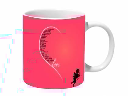 Multicolor You Know Its Love Ceramic Mug