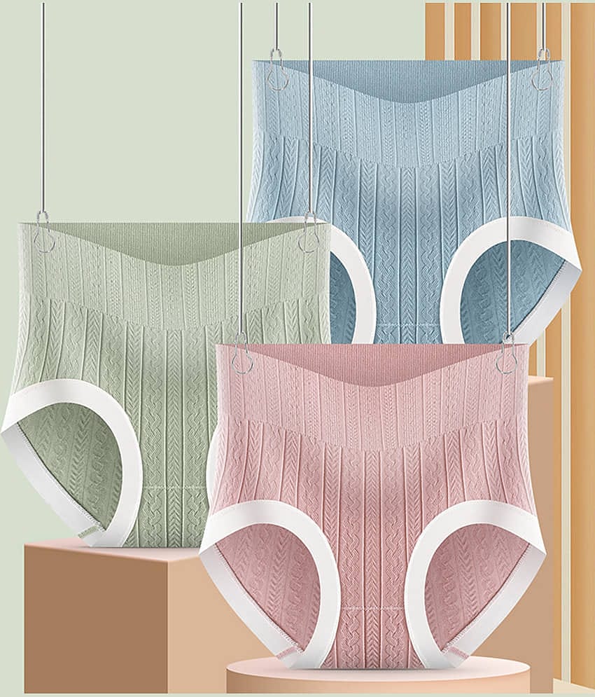 Flenzy Pack of 3 Nylon Hipster For Women ( Multicolor7 )