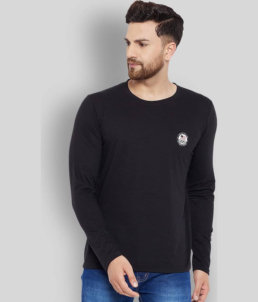 The Million Club Pack of 1 Polyester Regular Fit Men's T-Shirt ( Black )