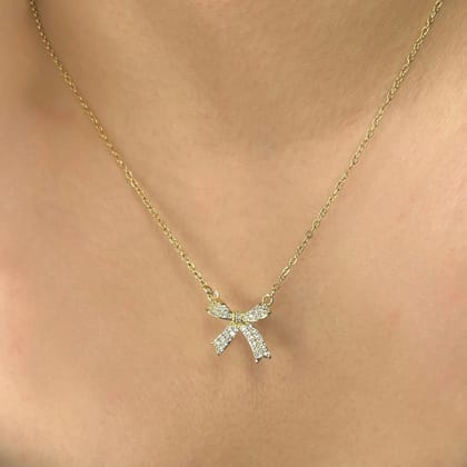 Lil Bow 18k Gold Plated Necklace