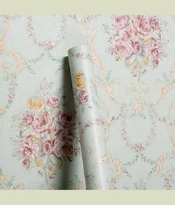 Wow Interiors Floral Wallpaper ( 45 x 500 ) cm ( Pack of 1 )