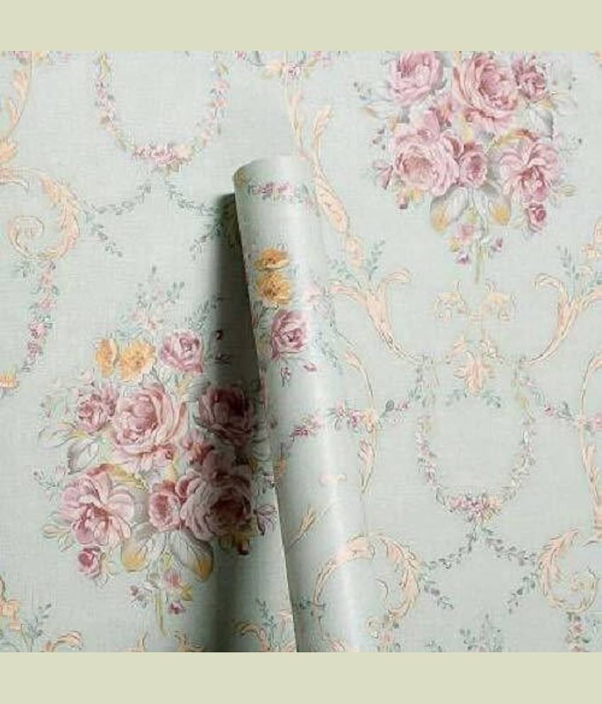 Wow Interiors Floral Wallpaper ( 45 x 500 ) cm ( Pack of 1 )